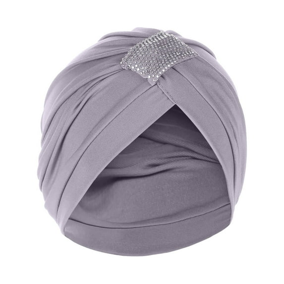 qolati Women Braids India Muslim Ruffle Hat Wraps Turbans Beanie Cap Headwraps Stretch Head Scarfs Headbands