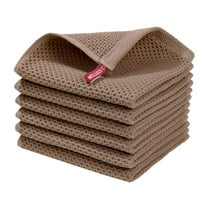 Clearance! Under $10 100% Cotton Weave Kitchen Dish Cloths Ultra Soft Absorbent Quick Drying Dish Towels 12x12 Inches 6-Pack
