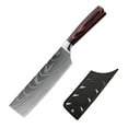 thumbnail image 1 of Clearance Under $10.56! Damascus Pattern Kitchen Chef Knife, Japanese Style Meat and Vegetable Cleaver, Professional Stainless Steel Cutting Knife, 1 of 4