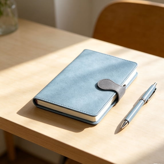 Clearance Under $10! A5 Soft Leather Pu Notebook Gray Buckle Composition Notebook Notepad