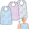 thumbnail image 1 of Clearance Under $10 Adult For Women Washable Bib Reusable Clothing Protector With Optional Crumb Catcher, 1 of 6