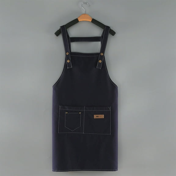 Clearance Under $10 All Pure Polyester Cotton Canvas Apron Advertising LOGO Printing Manicure Waist Home Kitchen Restaurant Work Clothes