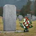 thumbnail image 1 of Clearance Under $10 Artificial Cemetery Flowers Cemetery Grave Flowers Plastic For Cemetery Headstone Saddle Memorial Ground Decor (C) (16Pc), 1 of 4