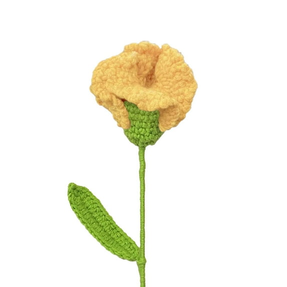 Clearance Under $10 Artificial flowers, Crochet Flowers 1 Pcs Knitted Artificial Wool Carnation For Wedding Bouquet Birthday Anniversary