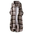 thumbnail image 1 of Autumn and Winter Plaid Jackets for Womens 2024 Plus Size Chiffon Long Sleeve OL Shirt Casual Loose Tops Blouse, 1 of 3