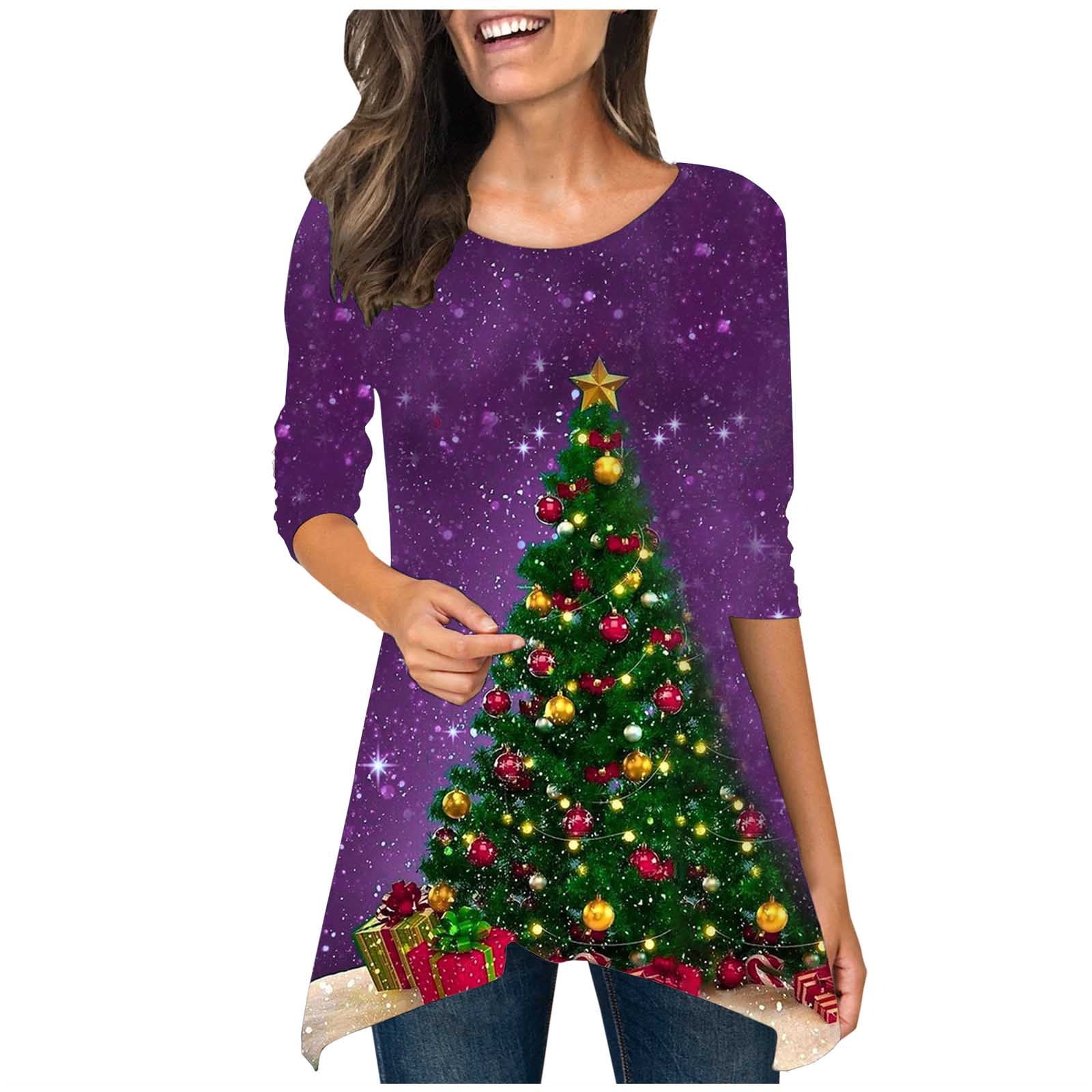 Clearance Under $10 ! BVnarty Women's Plus Size Fashion Christmas ...