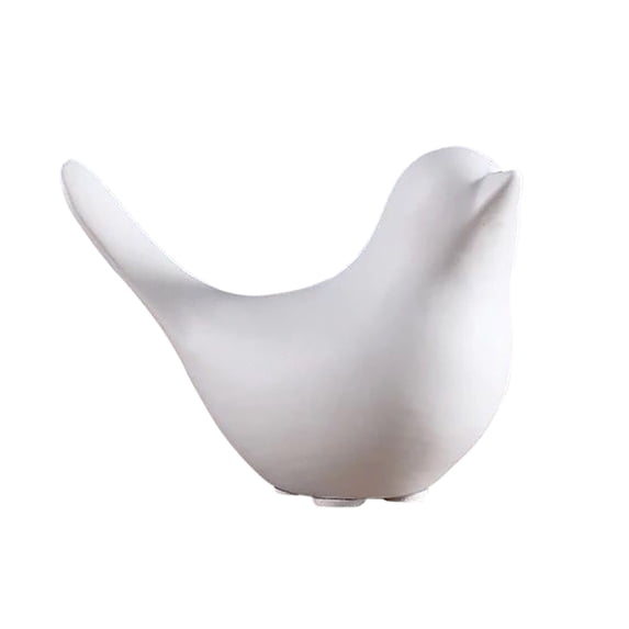 Clearance Under $10 Black White Ceramic Bird Ornament Modern Minimalist Living Room Table Decor,1PC,White