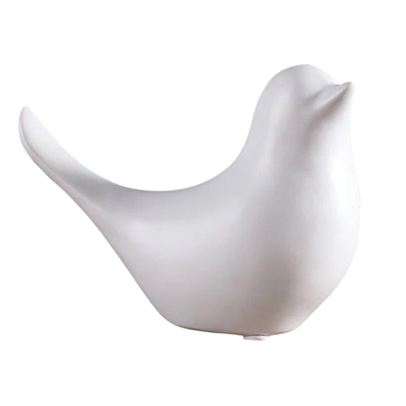 Clearance Under $10 Black White Ceramic Bird Ornament Modern Minimalist Living Room Table Decor,1PC,White