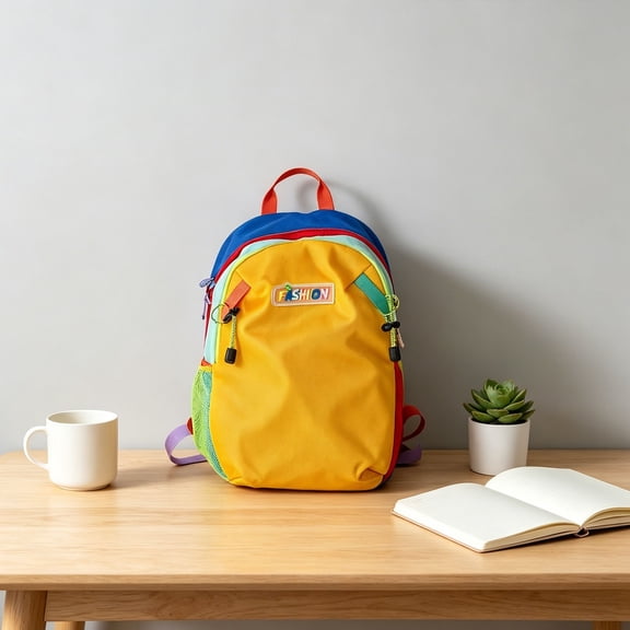 Clearance Under $10! Candy Colored Travel Backpack In Yellow Hiking Backpack Daypack