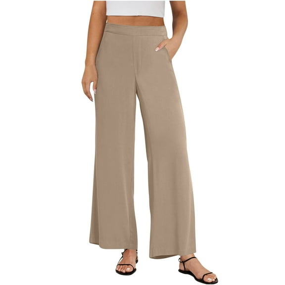 Clearance Under 10$!Casual Sweatpants for Womens Plus Size Fsahion Casual Elastic-waist Pants Loose Casual Pants