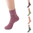 thumbnail image 1 of Clearance Under 10$! Comfortable And Breathable Solid Color Thickened Warm Mid Length Socks, 1 of 3