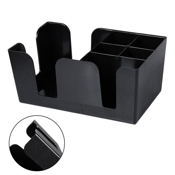 Clearance Under $10 Condiment Holder Holde Napkin Caddy Bar Plastic Bar Black Storage Housekeeping & Organizers