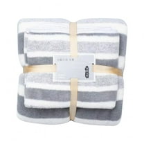 Clearance Under 10$! Coral Velvet Towel Bath Towel Set Striped Thickened Towel Absorbent Bath Towel Wedding Gift Towel