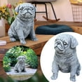 thumbnail image 1 of Clearance Under $10 Dog Garden Decor Garden Statue Decor Figurines Resin Statue Crafts Pug Decoration & Grey, 1 of 8