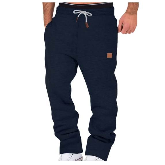 Erwazi Men's Sweatpants Joggers Open Bottom Athletic Track Pants for Workout Gym Training Running with Pockets