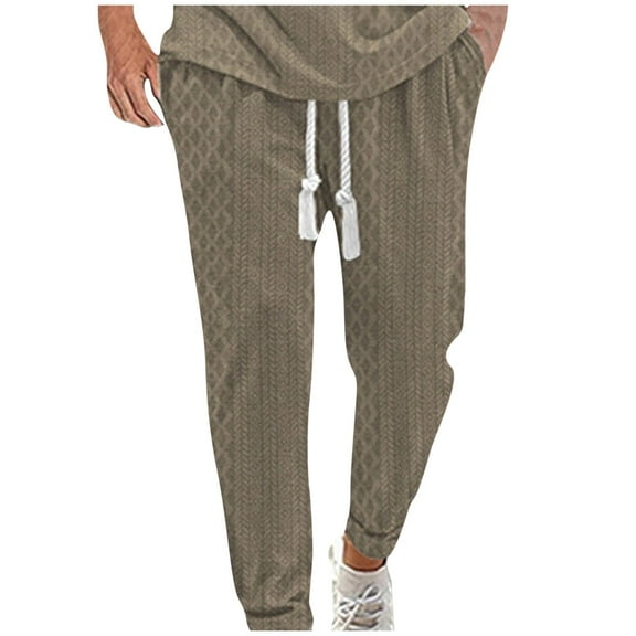 Under 10$Fashion Plus Size Casual Pants for Mens Elastic Waist Loose Sports Leggings Oversized Drawstring Casual Pants Long Pants