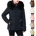 thumbnail image 1 of Fashion Plus Size Jackets for Womens Winter Warm Long Sleeve Solid Color Hooded Pocket Fashion Casual Coat, 1 of 5