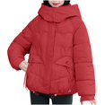 thumbnail image 1 of Fashion Plus Size Jackets for Womens Winter Warm Solid Color Hooded Jacket, 1 of 9