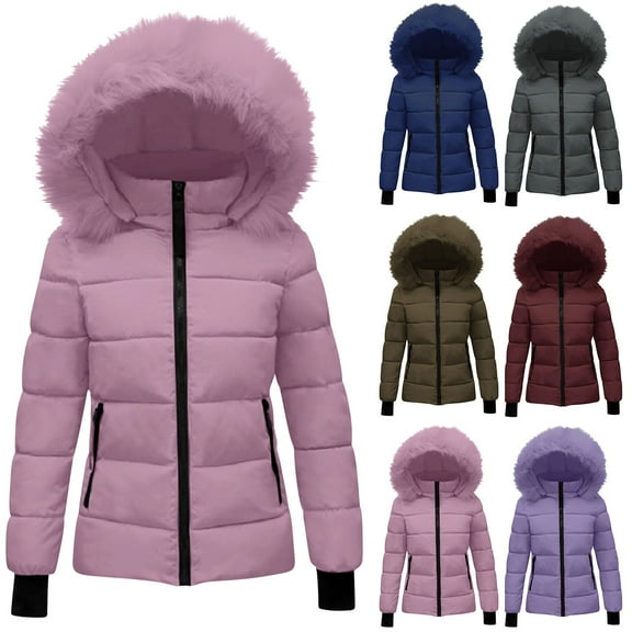 Fashion Plus Size Jackets for Womens Winter Warm With Hood Waist And To Overcome Outer Long Sleeve Coats