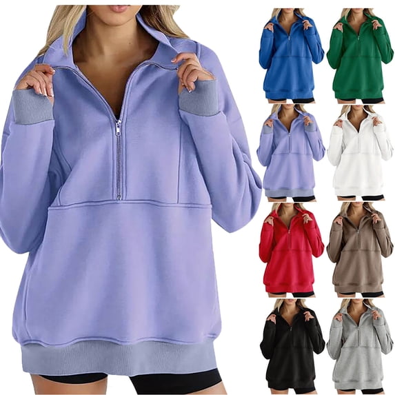 Fashion Pullover Hoodies for Women Trendy Oversize Casual Loose Long-sleeved Solid Color Hooded Sweater With Pockets