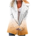 thumbnail image 1 of Fashion Winter Warm Caots for Womens Plus Size Zip Up Composite Plush Button Lapels Jacket Outwear Coat, 1 of 5