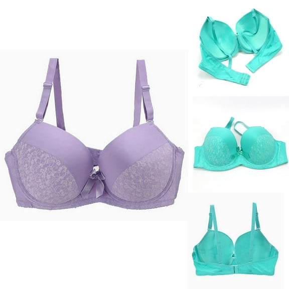 Clearance Under 10$! Fshion Suumer Plus Size Bras for Women Sexy Seamless Push Up Lace Sports Comfortable Breathable Base Underwear