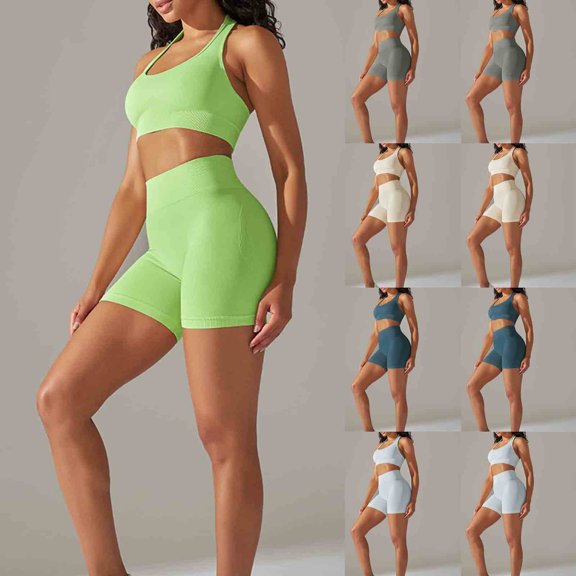 Fsshion Two Piece of Sets for Womens Summer Plus Size Casual Spring Summer Sleeveless Round-Neck Blouses & Shirts Sets