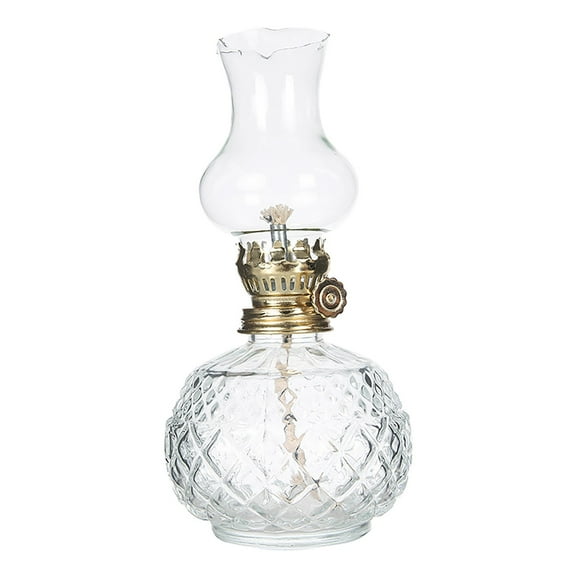 Clearance Under $10 Glass Kerosene Indoor Retro Classic Burning Lights Oil Lamp For Home Bedroom Table Decorations Emergency Use A
