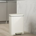 thumbnail image 1 of Car Trash Can Household Trash Can Flushless Plastic Bin With Lid Bathroom Trash Can With Lid Odorless Trash Can Mute Noise Reduction Foot Pedal, 1 of 6