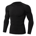 thumbnail image 1 of Under $10 Men's Athletic Long Sleeve Compression Shirts,Cool Dry Running T-Shirts Workout Gym Sport Base Layer Top, 1 of 2