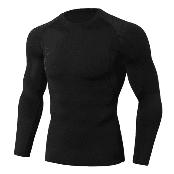 Under $10 Men's Athletic Long Sleeve Compression Shirts,Cool Dry Running T-Shirts Workout Gym Sport Base Layer Top