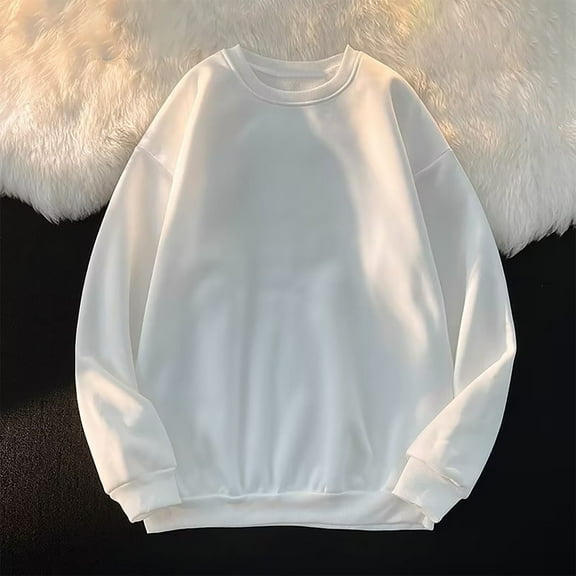 Sweatshirts for Men Lightweight Casual Crewneck Oversized Pullover Loose Fit Longs Sleeve Shirts Fall Fashion Clothes