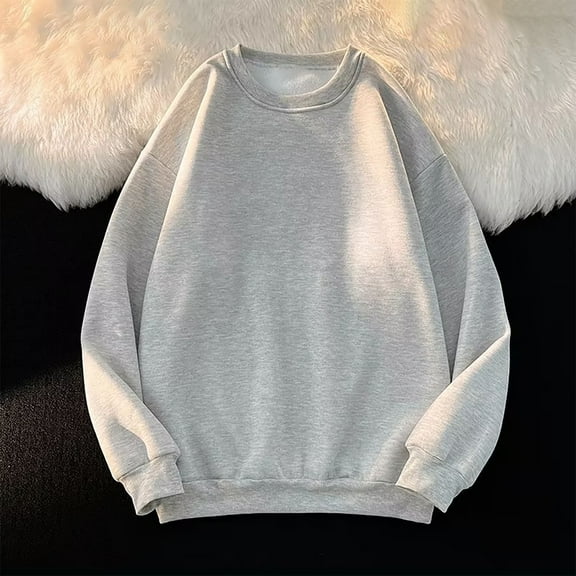 Sweatshirts for Men Lightweight Casual Crewneck Oversized Pullover Loose Fit Longs Sleeve Shirts Fall Fashion Clothes