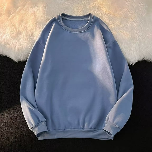 Sweatshirts for Men Lightweight Casual Crewneck Oversized Pullover Loose Fit Longs Sleeve Shirts Fall Fashion Clothes