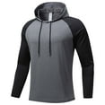 thumbnail image 1 of Under $10 Men's Dry-Fit Hoodie Sweatshirts Long Sleeve Moisture Wicking Lightweight Workout Athletic Active Gym Hiking Shirts, 1 of 4
