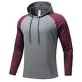 thumbnail image 1 of Under $10 Men's Dry-Fit Hoodie Sweatshirts Long Sleeve Moisture Wicking Lightweight Workout Athletic Active Gym Hiking Shirts, 1 of 4