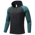 thumbnail image 1 of Under $10 Men's Dry-Fit Hoodie Sweatshirts Long Sleeve Moisture Wicking Lightweight Workout Athletic Active Gym Hiking Shirts, 1 of 4