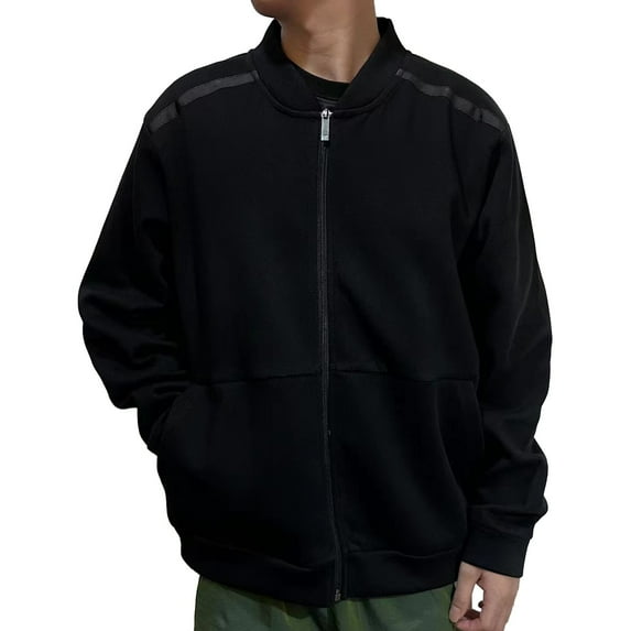 Under $10 Men's Full Zip Running Track Jacket Loose Fit Zipper Mock Neck Sweatshirt Lightweight Workout Athletic Jackets