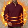 thumbnail image 1 of Under $10 Men's Sherpa Lined Quarter Zip Fleece Heavyweight Pullover Winter Warm Sweatshirts, 1 of 9