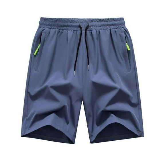 Clearance Under 10 Men's Swim Trunks Men Swimsuit Ndbuld Men's Loose Straight Beach Medium Comfortable Pants Casual Sports Five Point Pants Blue L