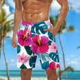 thumbnail image 1 of Miqool Mens Swim Trunks Holiday Hawaiian Floral Beach Shorts Quick Dry Board Shorts Bathing Suit with Pockets, 1 of 5