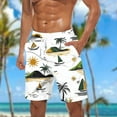 thumbnail image 1 of Miqool Mens Swim Trunks Holiday Hawaiian Floral Beach Shorts Quick Dry Board Shorts Bathing Suit with Pockets, 1 of 5
