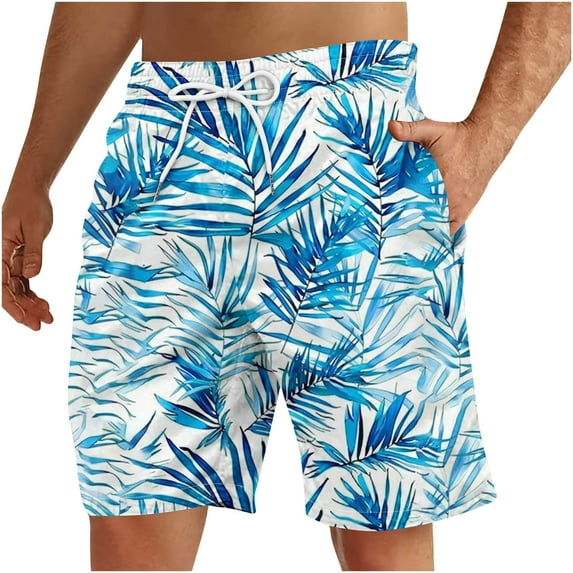 Miqool Mens Swim Trunks Quick Dry Beach Board Shorts Hawaiian Bathing Suits Swimwear with Pockets, Regular & Big & Tall