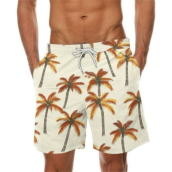 Miqool Mens Swim Trunks Quick Dry Board Shorts Breathable Hawaii Beach Shorts Swimwear Bathing Suits with Pockets