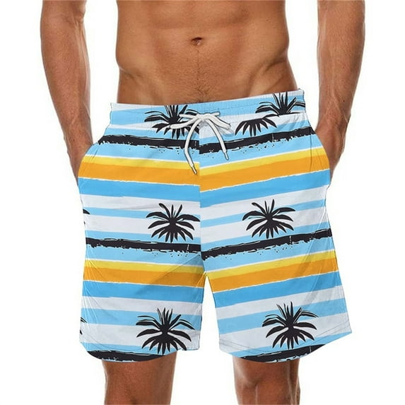 Miqool Mens Swim Trunks Quick Dry Board Shorts Breathable Hawaii Beach Shorts Swimwear Bathing Suits with Pockets