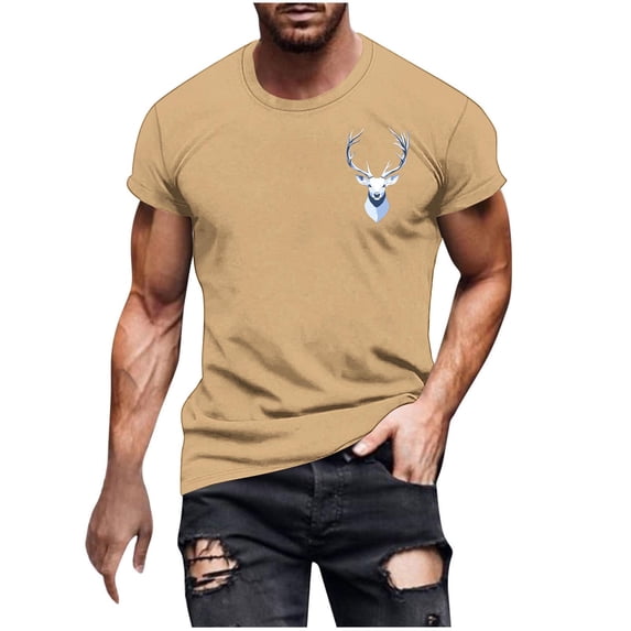 New Summer Tops for Mens 2025 Plus Size Fashion New Casual Men T-shirt Print Sports Short Sleeve Round-Neck Blouses Shirts