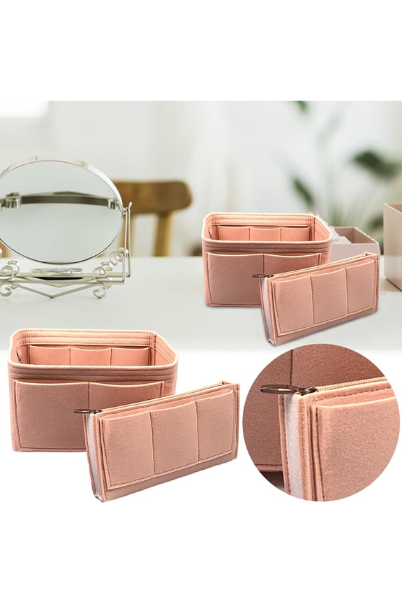 Clearance! Under $10 Purse Organizer Insert Felts Makeup Cosmetic Bag In Bag Handbag Tote Organizer Compartment Storage For