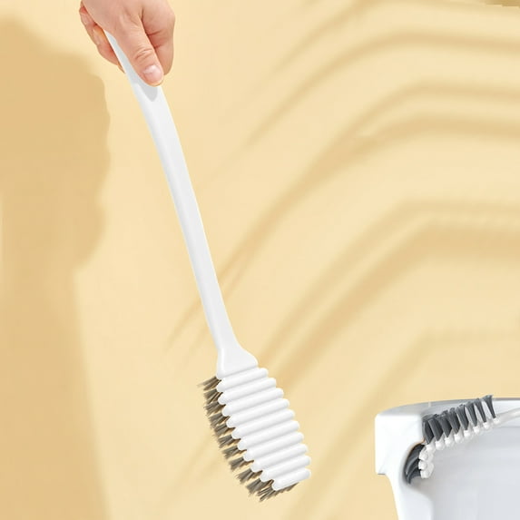 Clearance Under $10 Skegnu Flexible Brush Head Toilet Brush, Bathroom Cleaning Brush Wall Mounted Without Drilling Quick Drying Toilet Cleaner