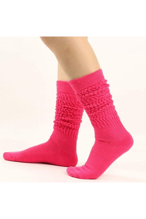 Clearance Under 10$! Solid Color Warm Stockings From The 1980s To 1990s, Super Long Tight Knit Pile Socks