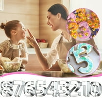 Clearance Under $10 Stainless Steel Cookie Cutter Number Shapes 9Pcs Number Shape Cookie Biscuits Cutter Mould Stainless Steel Baking Molds